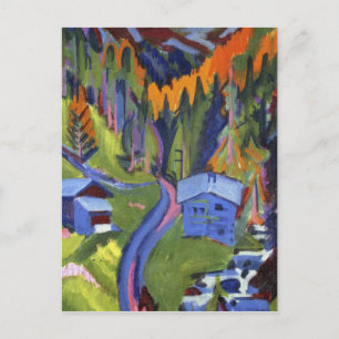 Ernst Ludwig Kirchner - Sertig Path im Sommer Postkarte