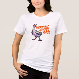Ernstes Gänsegesicht Tri-Blend Shirt