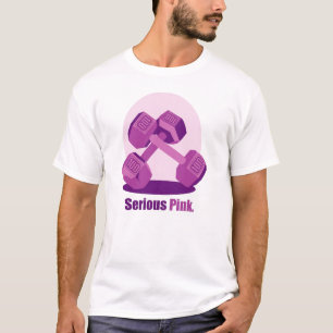 Ernstes Rosa mit Slogan T-Shirt