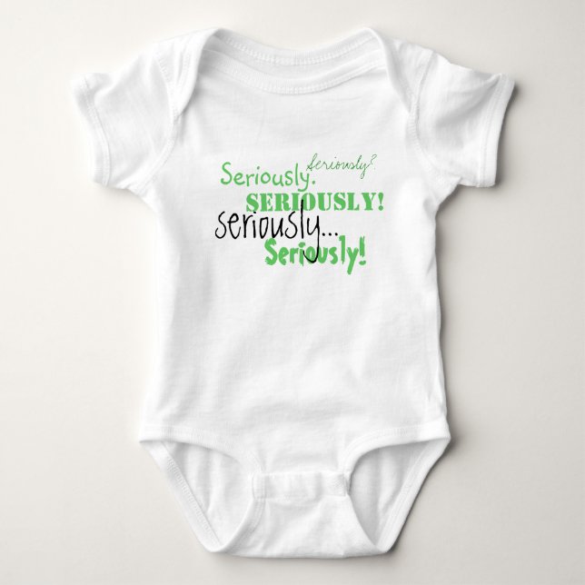 Ernsthaft Baby Strampler (Vorderseite)