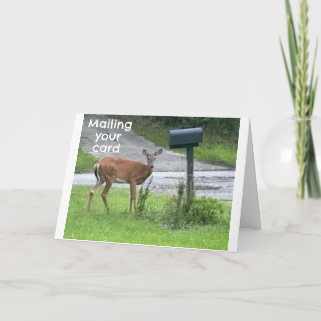 ERNSTHAFT/FUNNY DEER SAGT "GLÜCKLICH GEBURTSTAG" KARTE (Vorderseite)