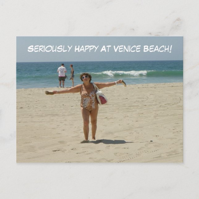 Ernsthaft glücklich Venice Beach Postcard! Postkarte (Vorderseite)