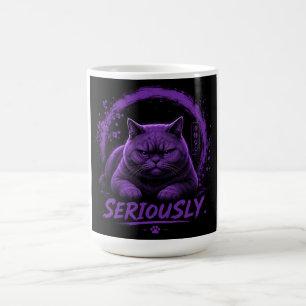 Ernsthaft Katze Kaffeetasse