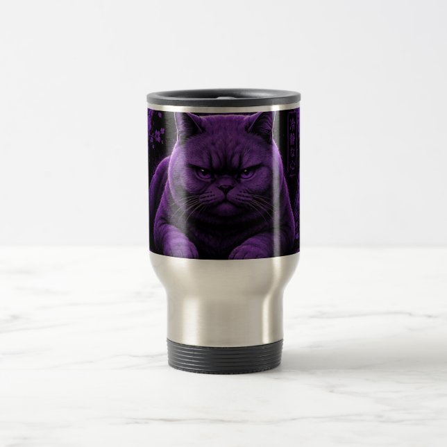 Ernsthaft Katze Reisebecher (Mittel)
