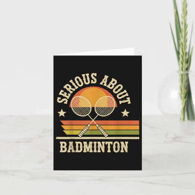 Ernsthaft über Badminton Funny Karte (Vorderseite)
