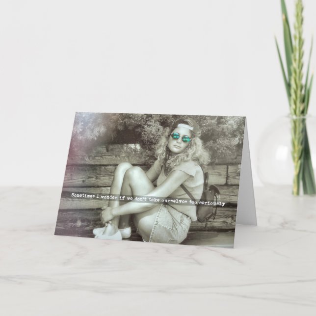 ERNSTHAFTE Grußkarte Dankeskarte (Vorderseite)