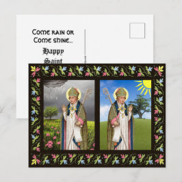 'Ernsthafte' St.-Swithin-Grußkarte Postkarte