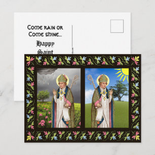 'Ernsthafte' St.-Swithin-Grußkarte Postkarte