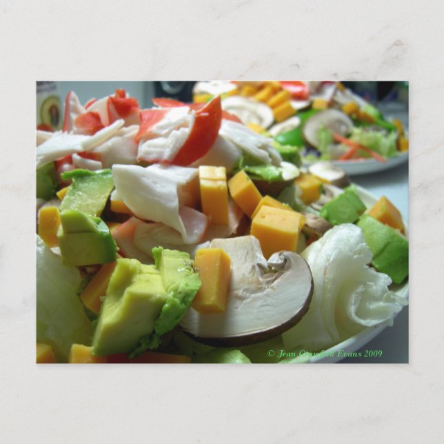 Ernsthafter Salat Postkarte (Vorderseite)
