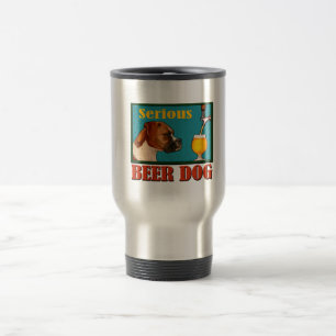 Ernsthaftes Bier Retro Boxer Dog Craft Beer Lover Reisebecher