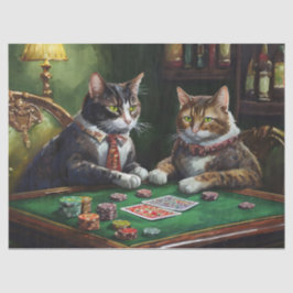 Ernsthaftes Geschäft, Retro-Katzen spielen Poker Seidenpapier