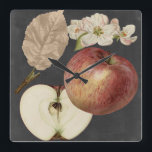 Ernte am Mitternacht II Quadratische Wanduhr<br><div class="desc">floral</div>