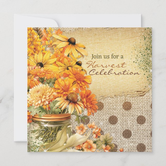Ernte-Ansammlung Einladung (Vorderseite)