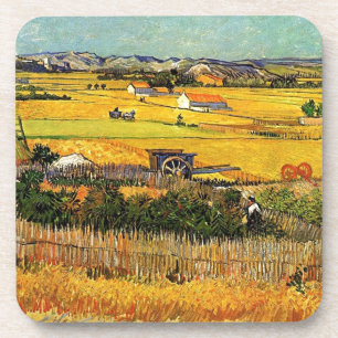 Ernte bei La Crau, mit Montmajour... Untersetzer