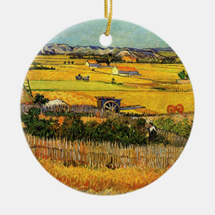 Ernte bei La Crau, Montmajour von Vincent van Gogh Keramikornament