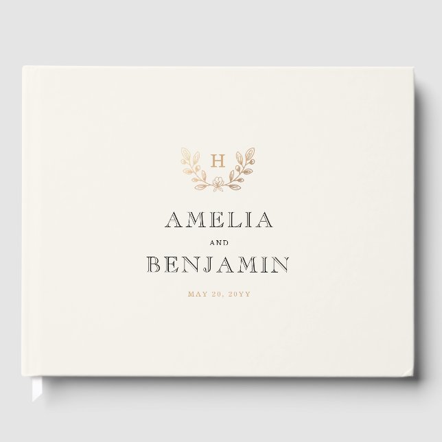 Ernte Blume Hochzeit Gästebuch (Vorderseite)