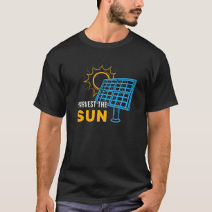 Ernte der tragbaren Solarpaneele der Sonne T-Shirt