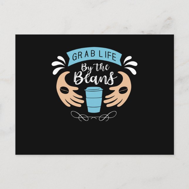 Ernte durch die Bohnen | Kaffeedesign Postkarte (Vorderseite)