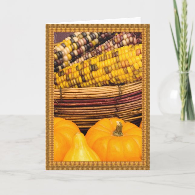 Ernte Feiertagskarte (Vorderseite)