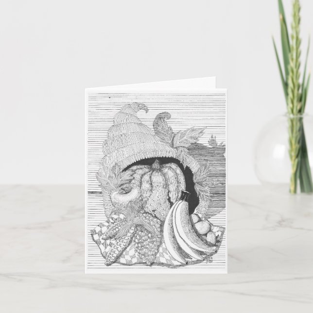 Ernte-Fülle Feiertagskarte (Vorderseite)