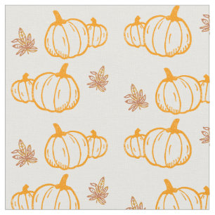 Ernte Herbstpumpen und Blätter Stoff