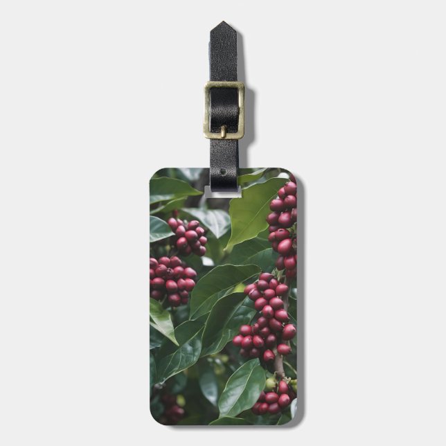 **"Ernte im Blut: Kaffeebohnen auf dem Baum"** Gepäckanhänger (Vorderseite vertikal)