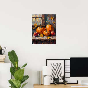 Ernte im Herbst Stillleben Poster