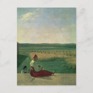 Ernte im Sommer, 1820er Postkarte