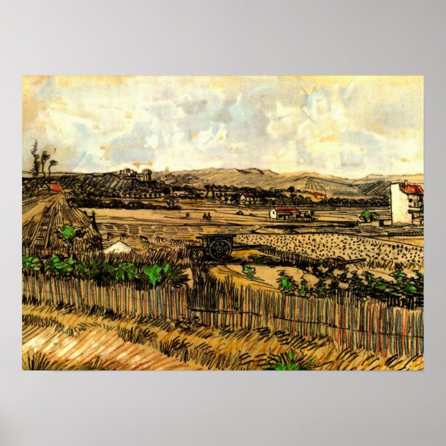 Ernte in der Provence Montmajour von Vincent van G Poster (Vorne)