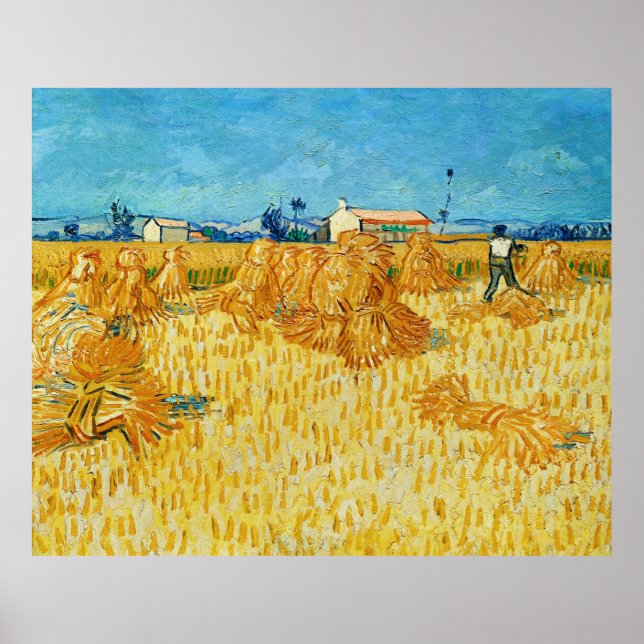 Ernte in der Provence von Vincent Van Gogh Poster (Vorne)