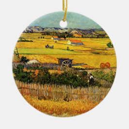 Ernte in La Crau, Montmajour von Vincent van Gogh Keramikornament