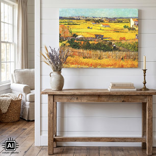 Ernte in La Crau, Montmajour von Vincent van Gogh Leinwanddruck