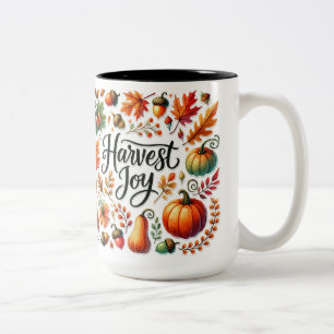 Ernte Joy A Celebration of Herbst's Bounty Zweifarbige Tasse