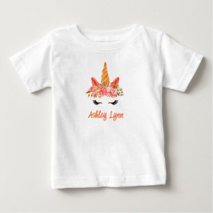 Ernte-Kürbis-Einhorn Herbst Baby T-shirt