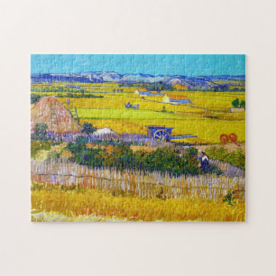 Ernte Landschaft mit blauem Cart Vincent Van Gogh Puzzle