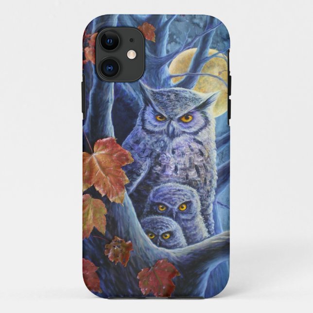 Ernte-Mond-Eulen Case-Mate iPhone Hülle (Rückseite)