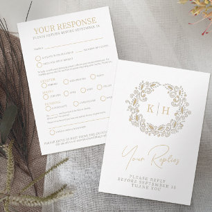 Ernte monogrammiertes Herbst-Hochzeit-RSVP RSVP Karte