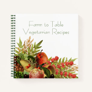 Ernte Obst vegetarische Recipe Organisator Notizbuch