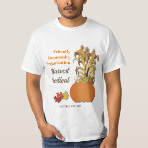 Ernte Pumpkin Getreide Stalks Herbst T-Shirt