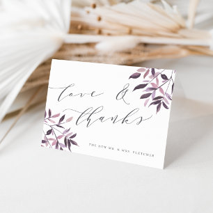 Ernte-Röte Hochzeit Dankeschön Dankeskarte