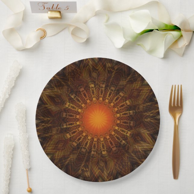 Ernte Sammeln Sonnenschein Pappteller (Hochzeit)