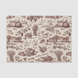 Ernte Sepia Braun Toile Seidenpapier