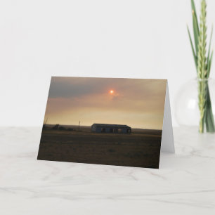 Ernte-Sonnenuntergang-Gruß-Karte Karte