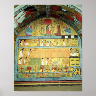 Ernte-Szene auf der Ostwand Poster