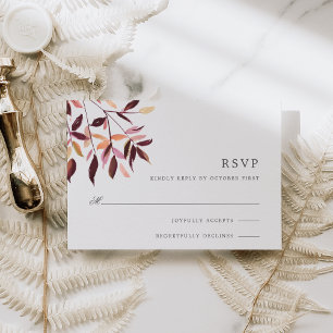 Ernte   Watercolor Foliage RSVP Card