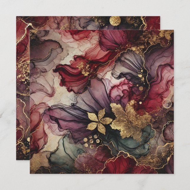 Ernte Wein Alkohol Alkohol Tinte Papier Einladung (Vorne/Hinten)