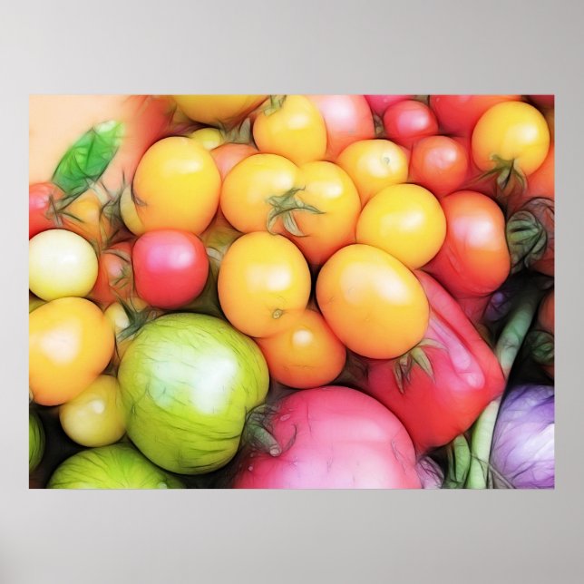 Ernte Zeit - Tomaten! Poster (Vorne)