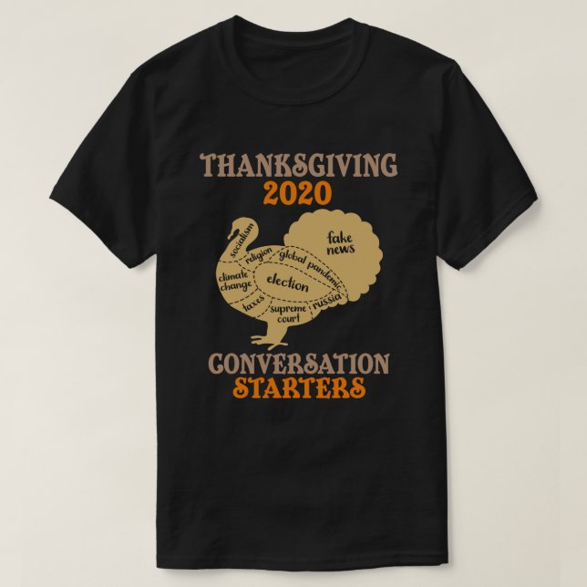Erntedank 2020 Conversation Starter Funny Turk T-Shirt (Design vorne)