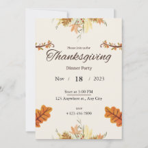 Erntedank Abendessen Einladung