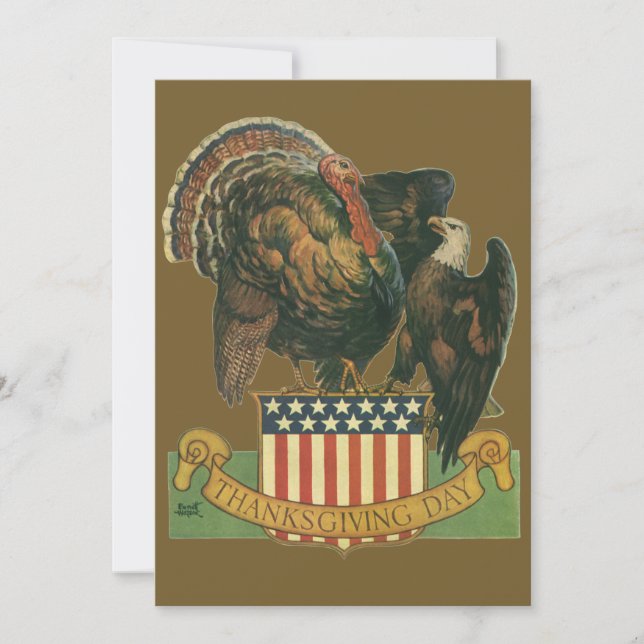 Erntedank Abendessen Einladung (Vorderseite)